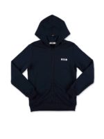 Felpa zip blu