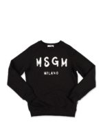 Felpa logo brushed nera