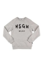 Felpa logo brushed grigio melange