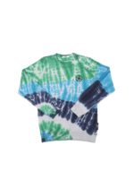 Felpa tie-dye grigia blu e verde