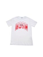 T-shirt logo College bianca