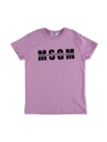 T-shirt lilla con stampa logo