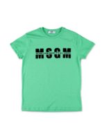 T-shirt verde con stampa logo
