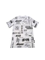 T-shirt bianca mix logo