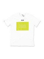 T-shirt con stampa bianca e lime