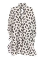 Abito bianco con stampa nera