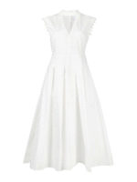 Abito smanicato in popeline di cotone