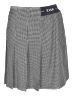 Gonna con elastico logato bianca e nera