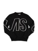 Maglione nero con intarsio