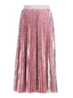 Gonna midi plisse con paillettes all-over
