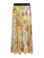 Gonna plissettata con motivo floreale