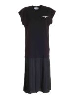 Abito nero con balza plisse