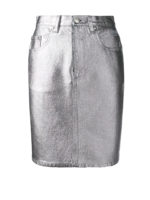 Gonna corta spalmata metallizzata