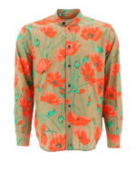 Camicia con stampa papaveri