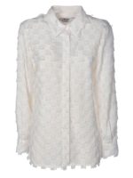 Camicia bianca con dettaglio frange