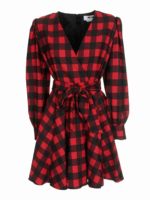 Vestito a quadri rosso e nero