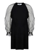 Abito con maniche trasparenti