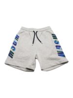 Bermuda grigio con logo laterale