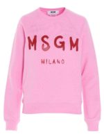 Felpa rosa con logo a contrasto