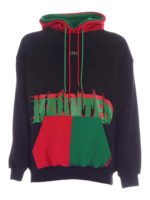 Felpa con doppio cappuccio nera