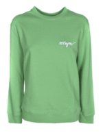 Felpa logo ricamato verde