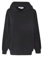 Felpa nera con cappuccio logo