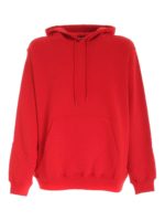 Felpa rossa con cappuccio logo