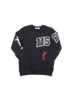 Felpa blu con stampe logo