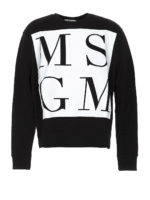 Felpa in cotone con maxi logo