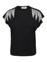 T-shirt con maniche ad aletta impreziosite