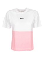 T-shirt bianca e rosa degrade