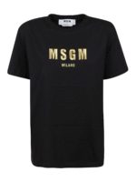 T-shirt con logo lettering ricamato