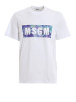 T-shirt con logo lettering su sfondo tye dye