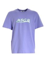 T-shirt viola stampa logo