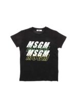 T-shirt nera con stampe logo