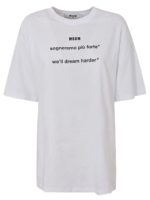 T-shirt bianca con frase