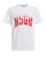 T-shirt con maxi logo lettering sfumato