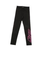 Pantalone tuta neri con logo fucsia