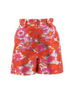 Shorts con motivo floreale jacquard