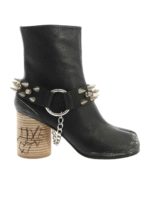 Stivaletti Tabi neri con borchie