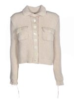 Cardigan in maglia color crema