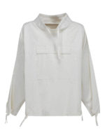 Giacca in ramie impermeabile con cappuccio