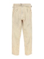 Pantaloni in cotone a righe con cintura