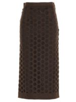 Gonna traforata marrone