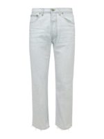 Jeans a gamba dritta effetto macchiato