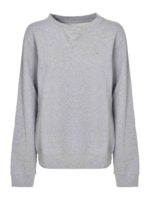 Felpa con logo ricamato grigia