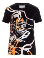 T-shirt nera con maxi stampa logo