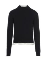 Dolcevita con finta camicia nero