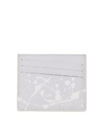 Portacarte macchie di pittura bianco e nero