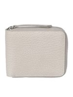 Portafoglio piccolo con zip color avorio